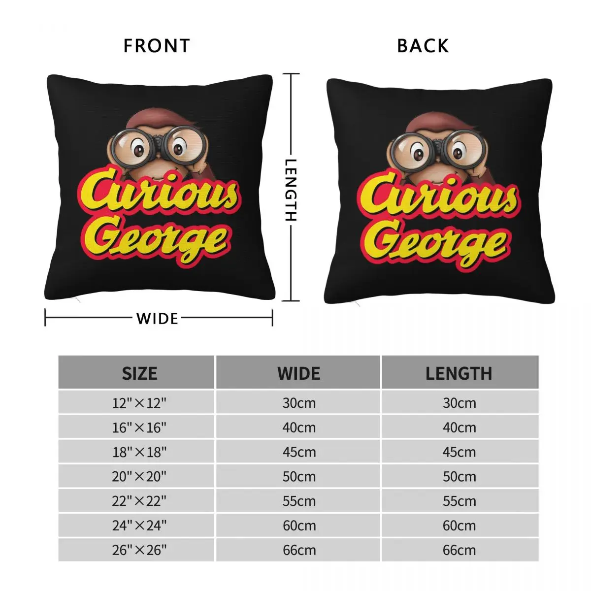 جورج القرد الغريب ساحة المخدة غطاء الوسادة كيس وسادة رمي غطاء وسادة للمنزل أريكة غرفة المعيشة