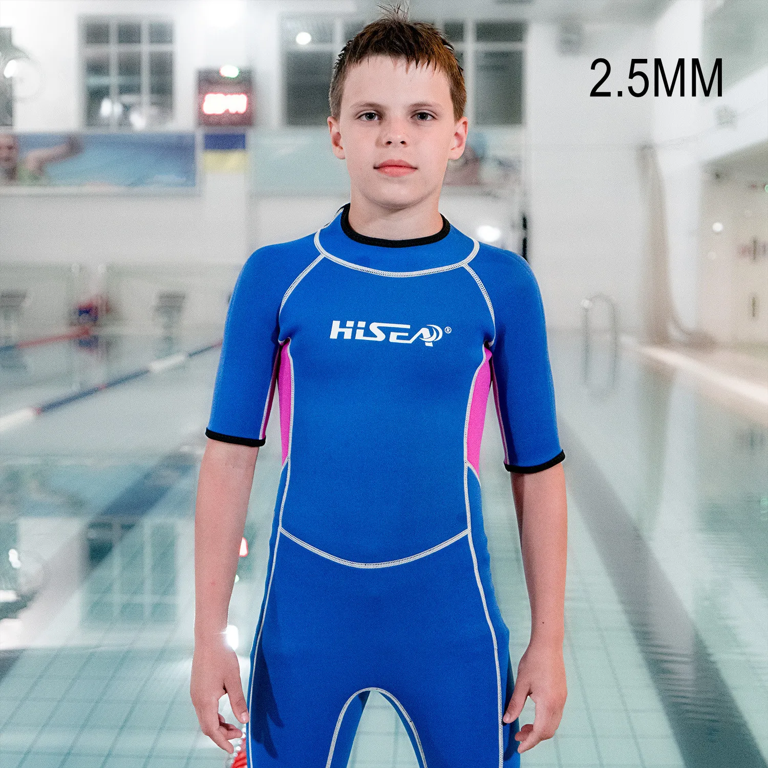 

Boys 2.5MM Neoprene Surfing Snorkeling Wetsuit For Children Scuba Spearfishing Swimwear Kids Short Sleeve Freediving Diving Suit