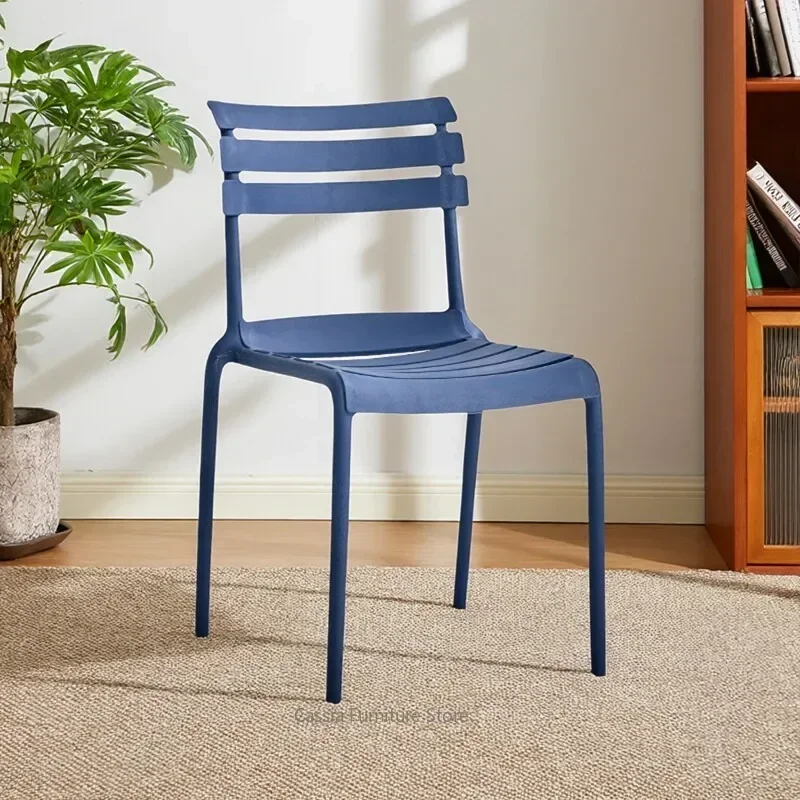 Thickened Plastic Backrest Chair for Home , Stackable Outdoor Stool for Patio, Leisure Seat for Garden Patio Restaurant