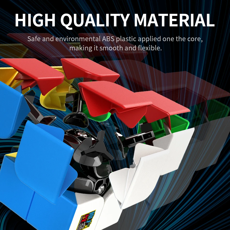 MoYu Meilong-Cube Magique en Fibre de Carbone pour Enfants, Puzzle de Vitesse Professionnel, Fidget Toy, Original Hongrois, 2x2