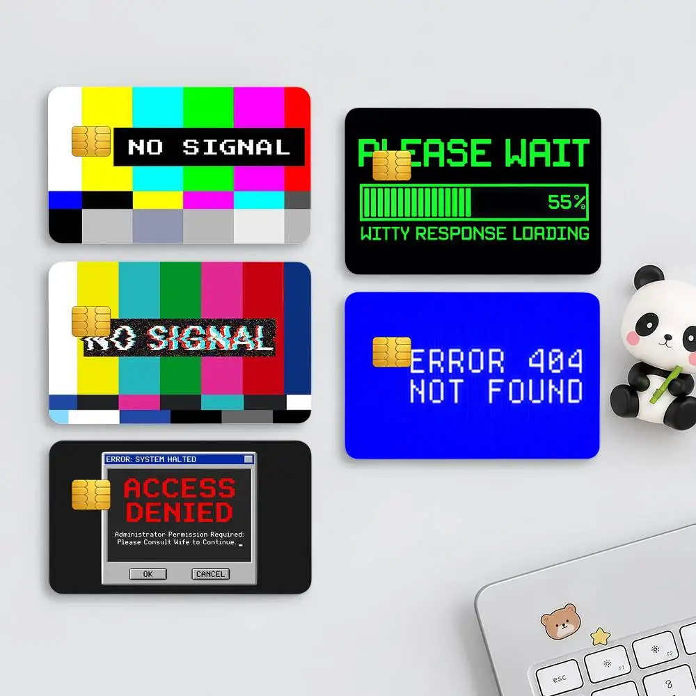No Signal Funny Credit Card Stickers Waterproof Decoration Bus Subway Card Multiple Types Of Stickers Accessories Self-adhesive
