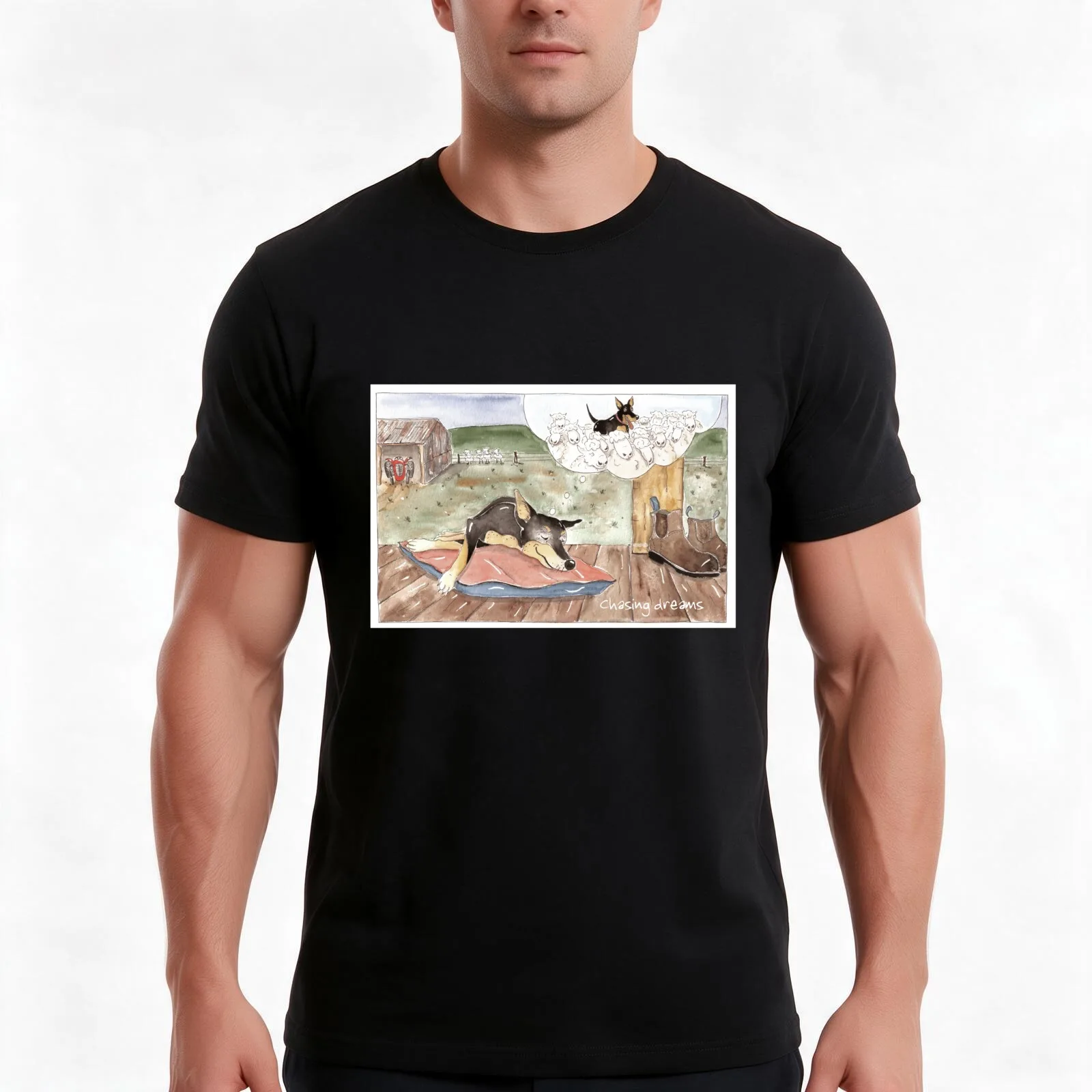 Chasing dreams T-Shirt Summer Casual Cotton Tee Oversized Streetwear Tops Vintage Graphic Print Loose Fit Short Sleeve