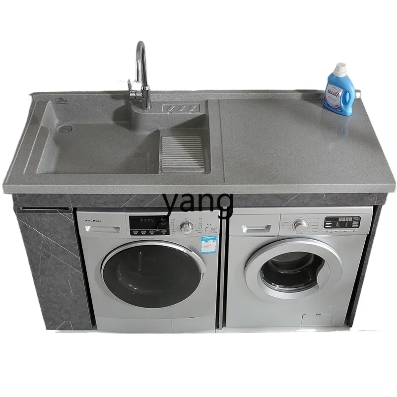 ZL Space Aluminum Balcony Cabinet Washer Dryer Combination Cabinet Balcony Double Machine Integrated Cabinet