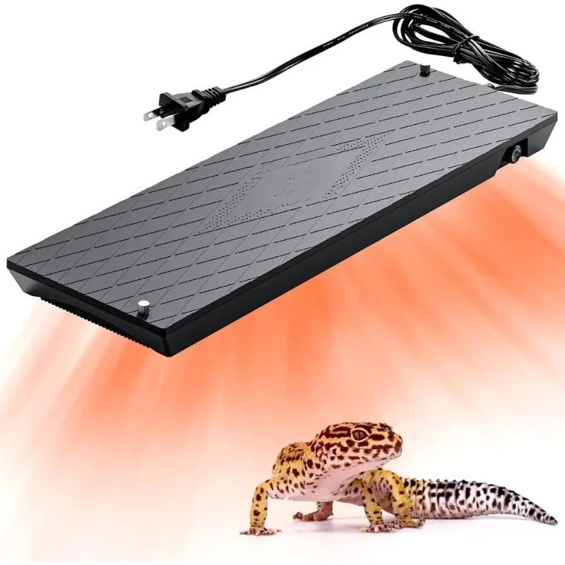 

Adjustable Temperature Reptile Heat Panel Mountable Under Lid Heating Plate for Hermit Crabs Leopard Geckos Turtles Snakes