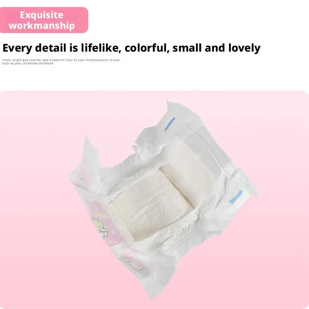 10PCS Babypop Luiers Voor 14-18 Inch Poppen Leuke Cartoon Wegwerp Pop Luiers Pop Accessoires Kids fantasiespel Speelgoed