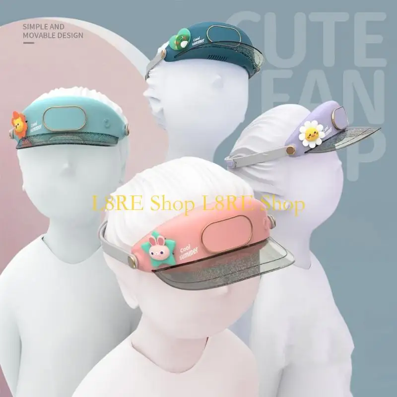 L8RE Beach Sun Hat مع Fan Beach Hat 3 سرعات قابلة للتعديل معجبة كهربائية قابلة للتعديل