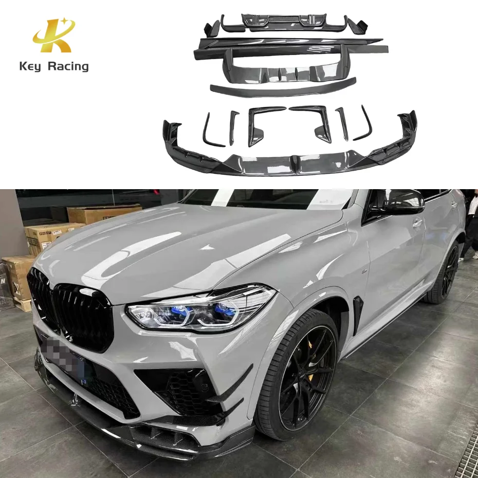 X5M F95 Upgrade Carbon Fiber LD Style Front Lip Rear Diffuser Side Skirts Spoiler For BMW X5M F95 2020-2023 Accesorios Para Auto