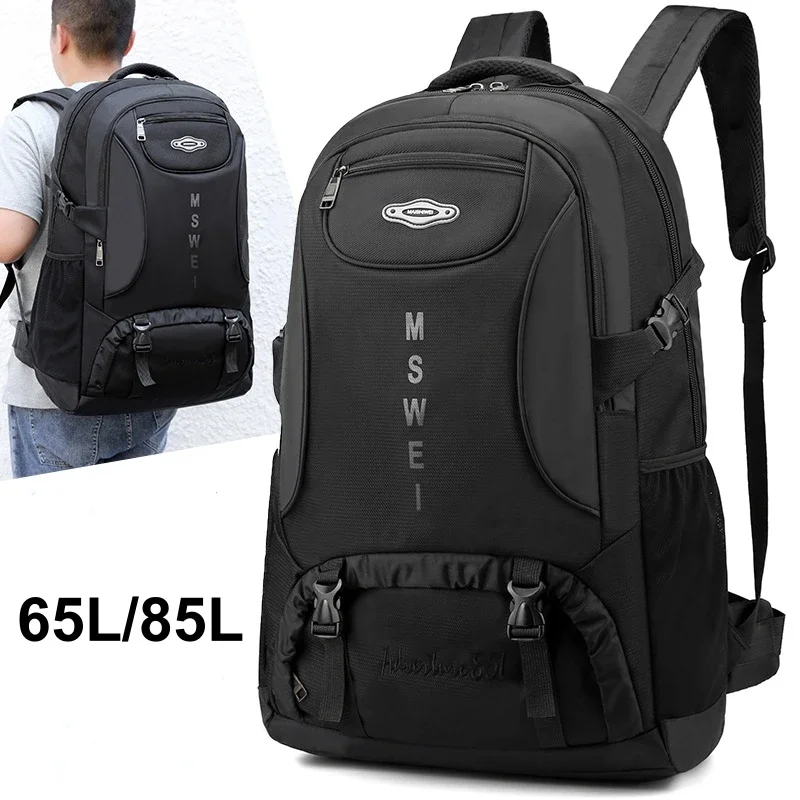 65L 85L Men Hiking Backpack Outdoor Large Capacity Waterproof Camping Mountain Climbing Backpack Travel Luggage Bag Rucksack