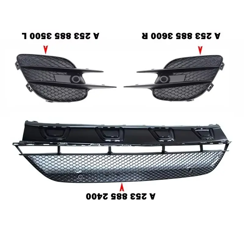 For Mercedes Benz GLC X253 W253 Lower Front Bumper Trim Grill Grille Radiator Cover Molding A2538852400 A2538853500 A2538853600
