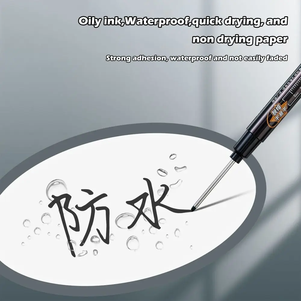 5 قطعة/المجموعة النفط القائمة الحبر طويل رئيس أقلام خطاط (ماركر) 33 مللي متر ثقب عميق مقاوم للماء علامات الحفرة العميقة متعددة الأغراض النجارة علامات