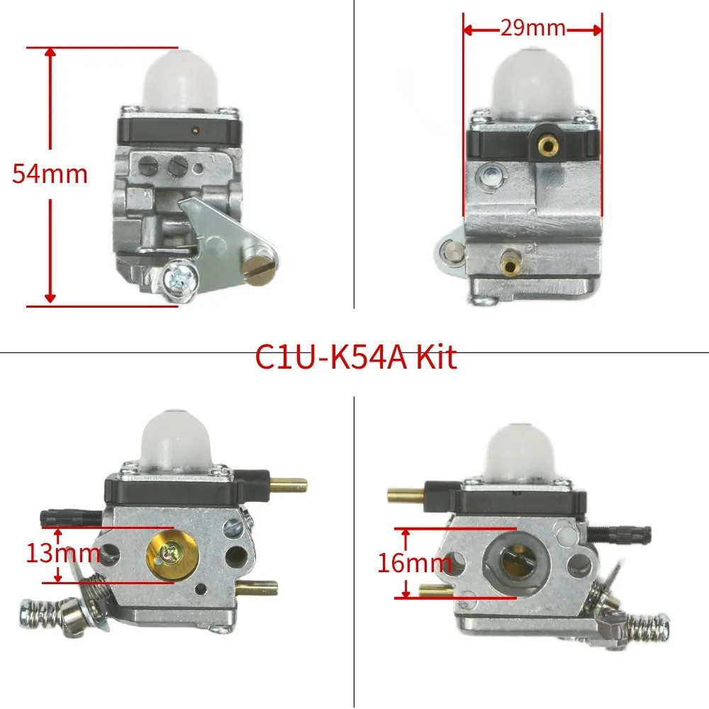 For TC-210 HC-1500 Tiller Cultivator Carburetor C1U-K54A C1U-K82 Fits 7222 7222M 7225 7920