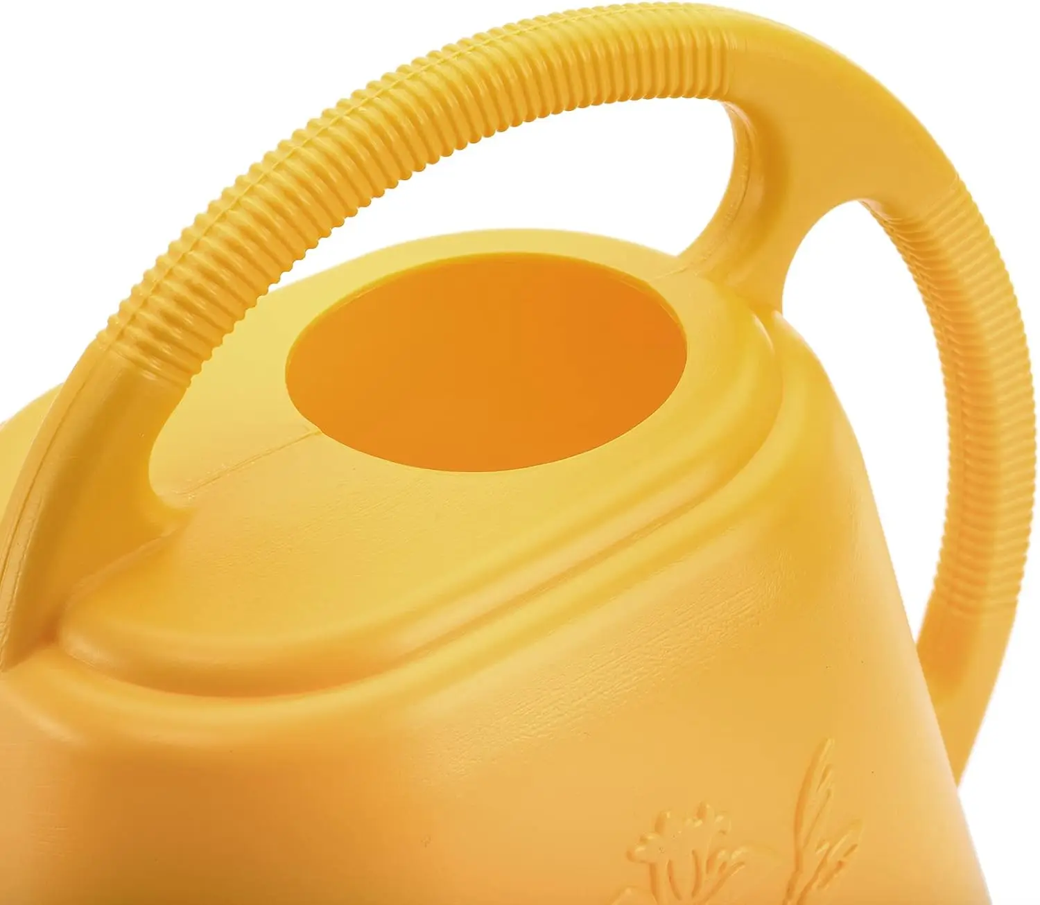 1-Gallon Plastic Watering Can with Long Spout for Indoor Outdoor Garden Plants, Yellow view 2