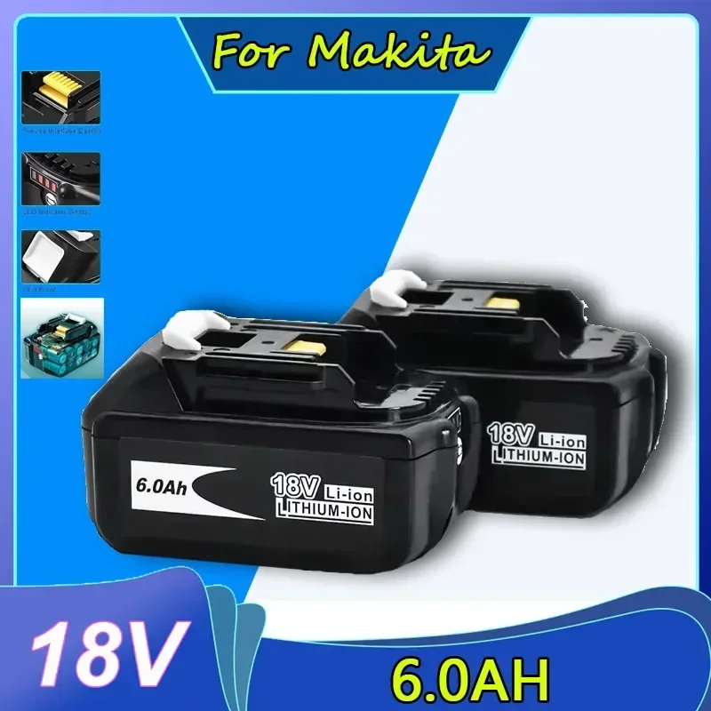 

For Makita 18V 6000mAh Rechargeable Power Tools Battery with LED Li-ion Replacement LXT BL1860B BL1860 BL1850