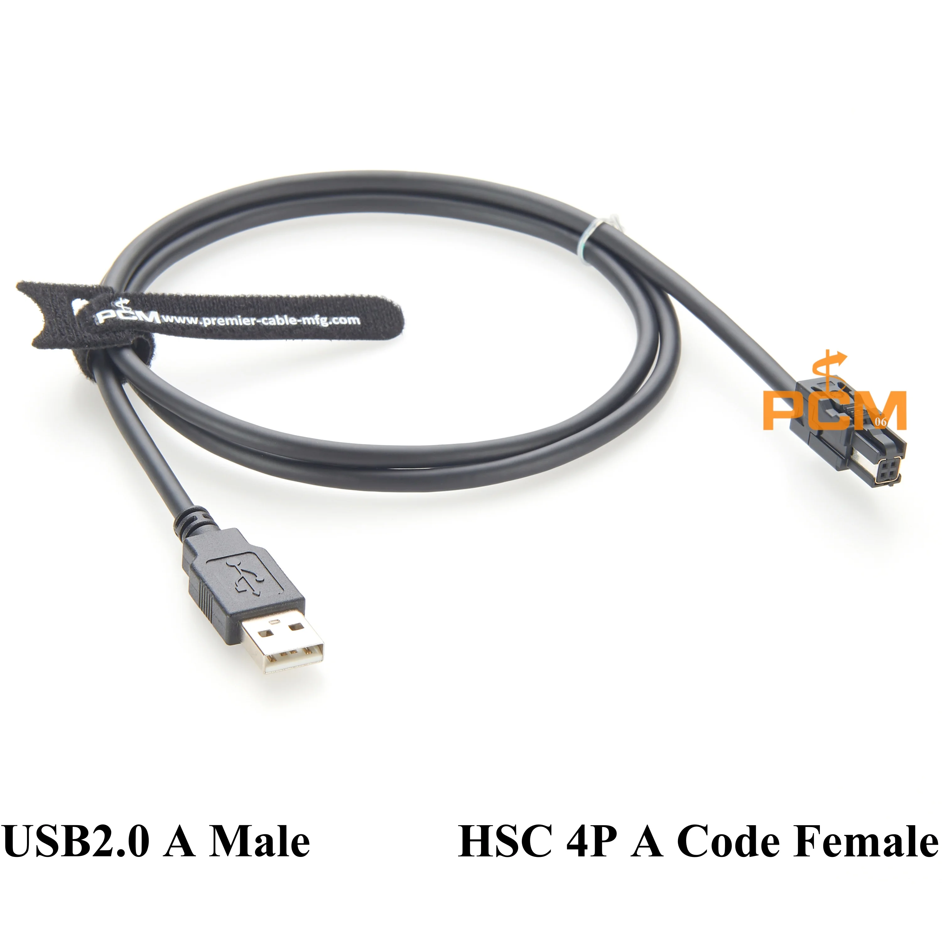 HSC to USB Extension Cable, HSC 4P Female to USB 2.0 A Male LVDS Video Transfer Cable, HSC Automotive High-Speed Connector Cable