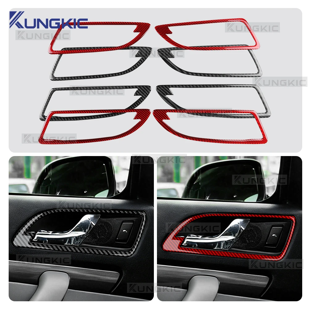 

Накладка на внутреннюю ручку двери автомобиля из настоящего мягкого карбона для Skoda Octavia 1z3 1z5 A5 2005-2013