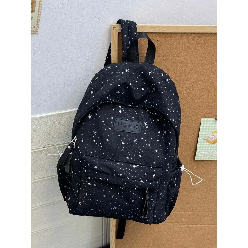 2026 Casual New Large Capacity Starry Sky Pattern Stylish Design Nylon Backpacks Sense of Luxury Hot Trendy Backpacks for Women
