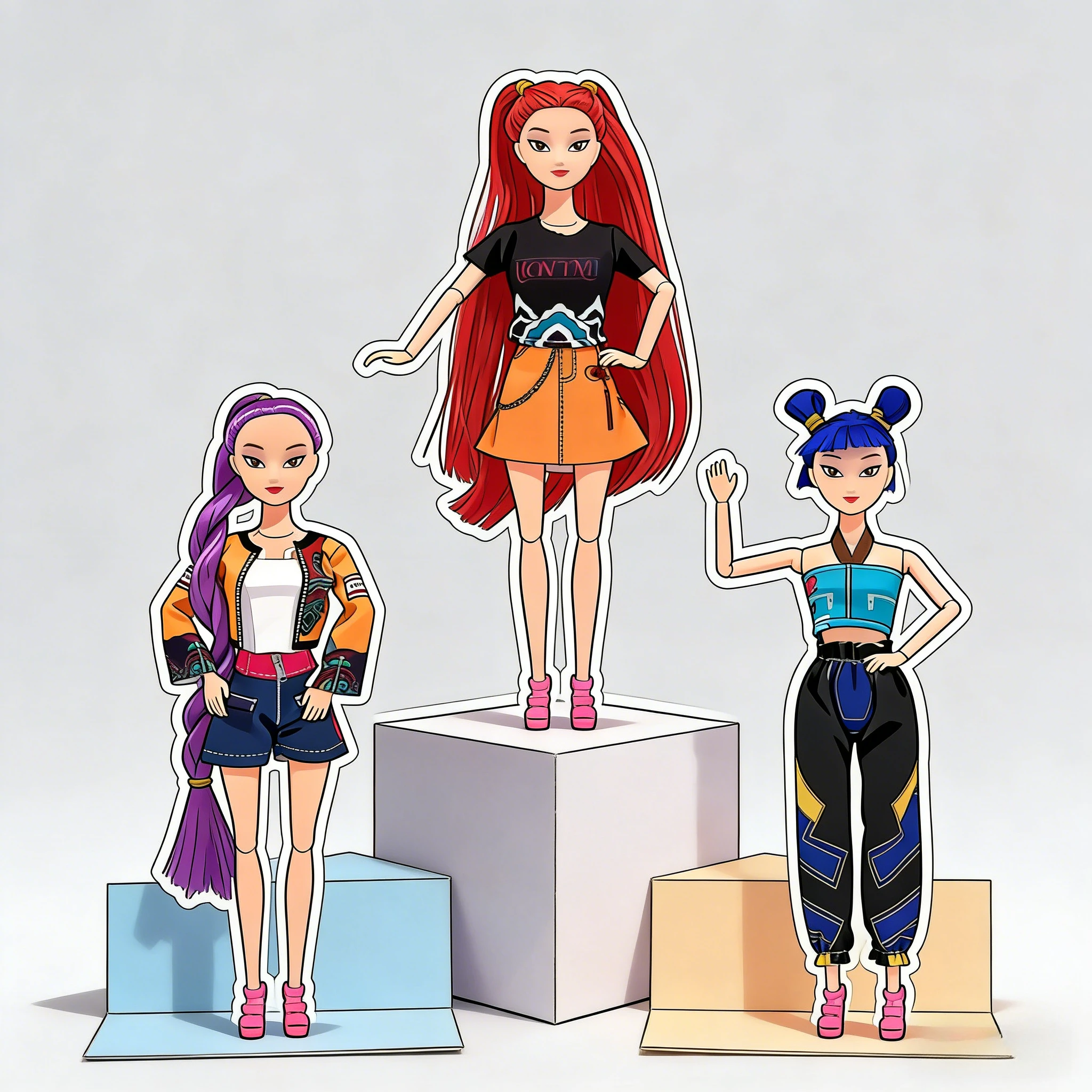 

2026 Hot Music Style KPop Anime Figure Rumi Mira Zoey Action Figure Cosplay Doll Cute Gift for Kids Birthday Gifts