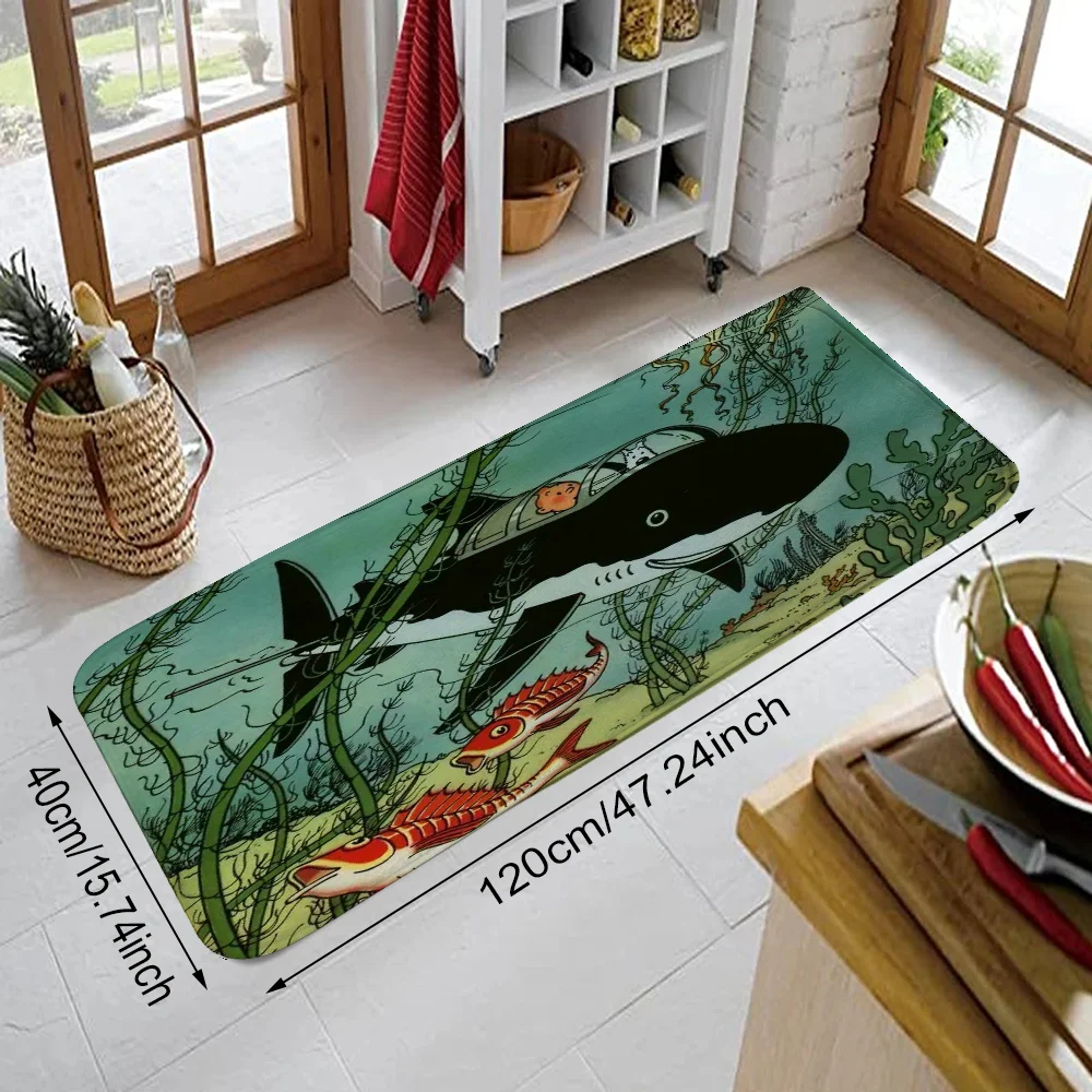 Tintin Decoration Home Decor Items Carpet for Bathroom Rug Mat Room Rugs Custom Things to the House Entrance Door Doormat Foot