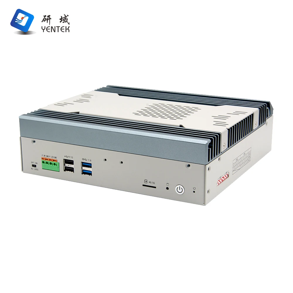 Fan Cooling Industrial Embedded Computer Intel I3 I5 I7 6-9th Gen DDR4 M.2 4 RS232 COM 5 LAN Mini Industrial Pc