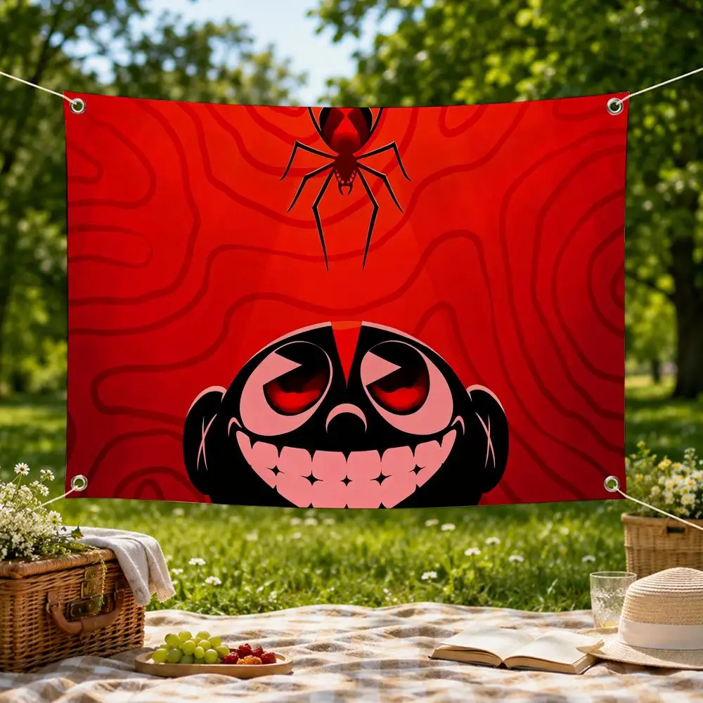 American Rapper Lil Darkie Art Style Flags Wall Hanging Flag Banner for Bedroom Dorm Party Festival Camping Indoor Outdoor Decor
