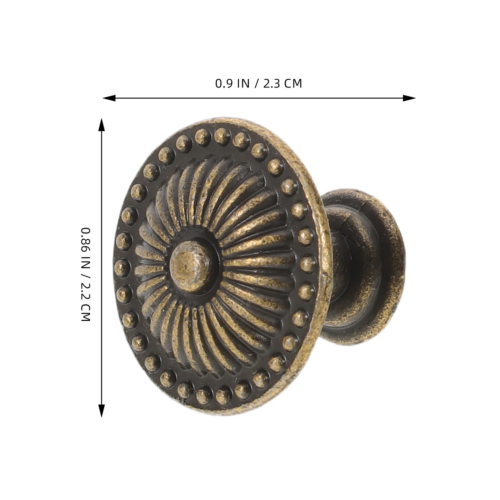 8 шт. винтажные круглые ручки для ящиков из твердого сплава, бронзовые ручки для шкафа для кухонного шкафа