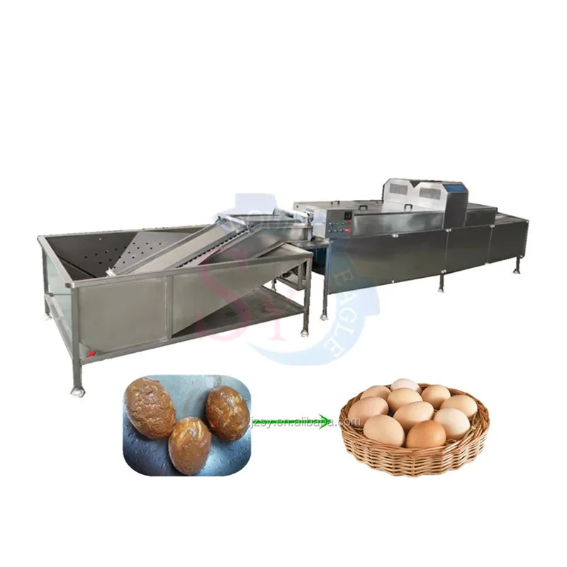 Lavadora de ovos industrial, limpeza, classificação, embalagem, impressão, secagem e esterilização, linha de produção, máquina de lavar ovos