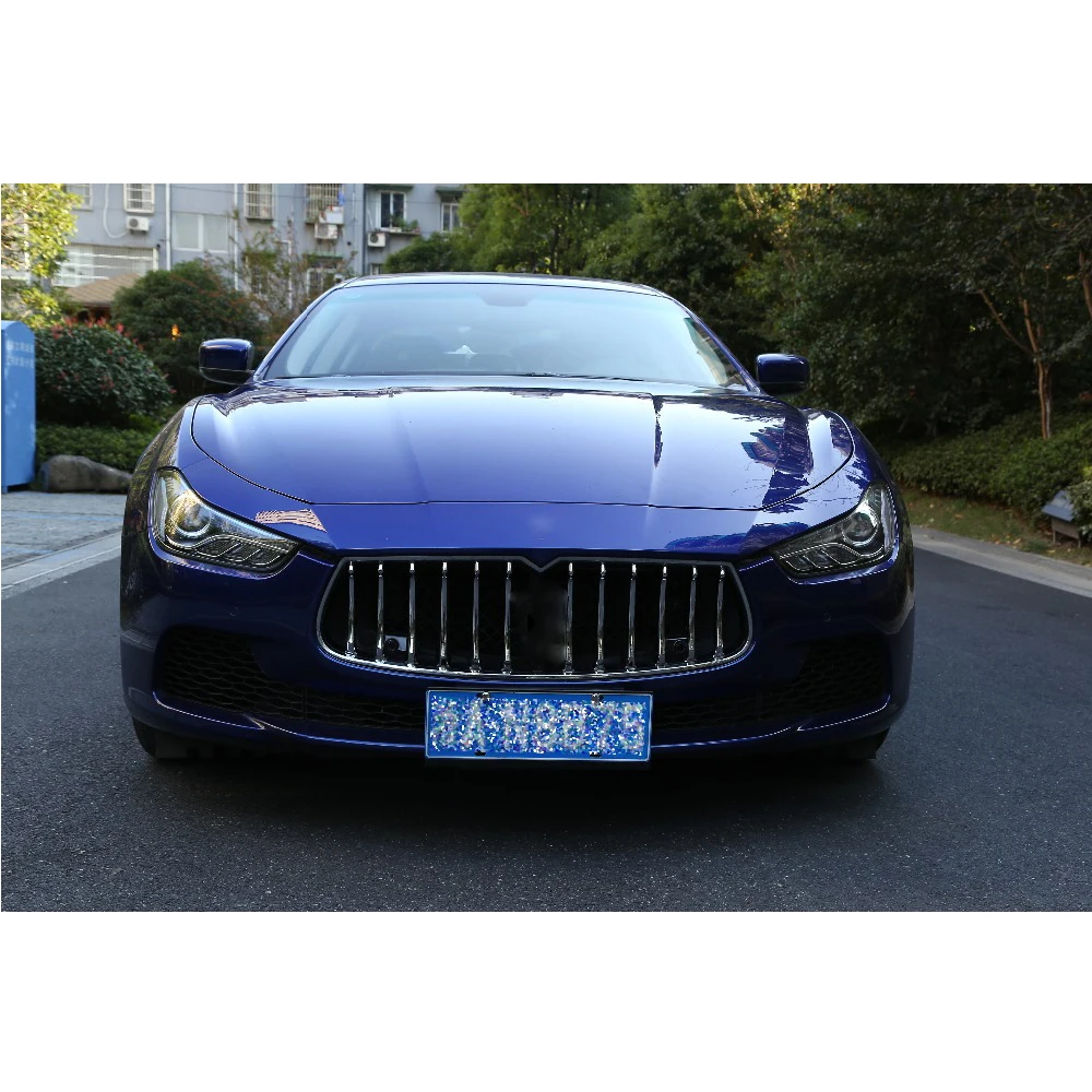 Car Front Grille Grill Insert Trim Decoration Cove for Maserati Ghibli 2013 2014 2015 2016 2017 ABS Chrome Exterior Accessories