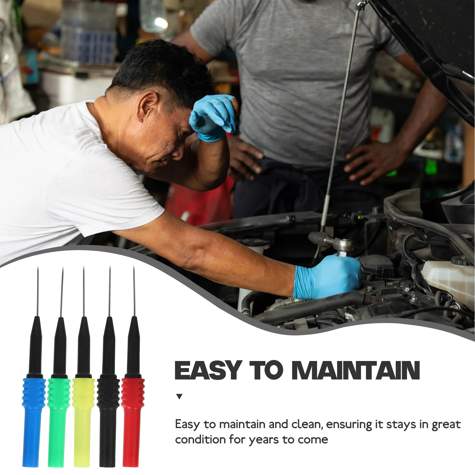 5 Pcs Circuit Test Probe Meter Lead Testing Kit Multimeter Detection Piercing Tools Pin Needles - Image 6