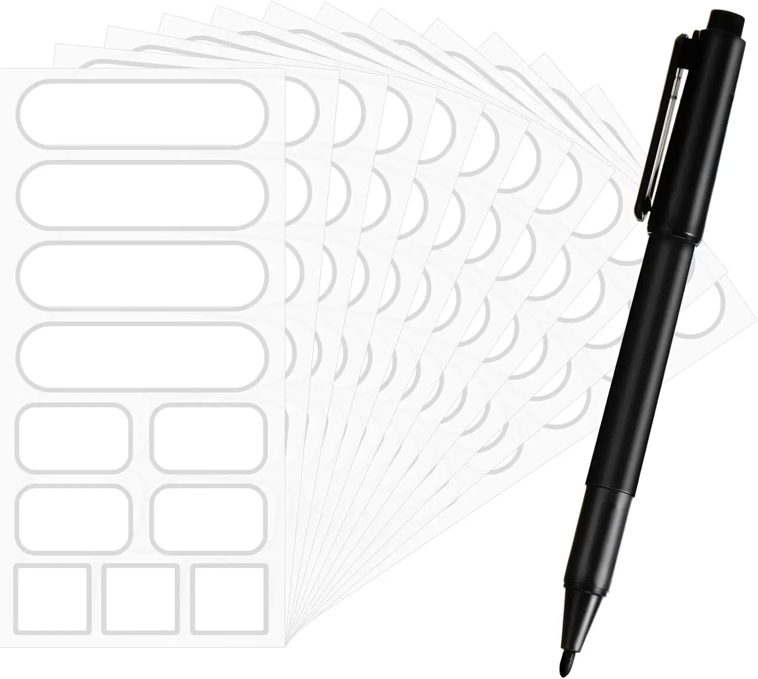 

132Pcs Waterproof Kitchen Labels for Food Storage, 3 Sizes, with Marker Pen