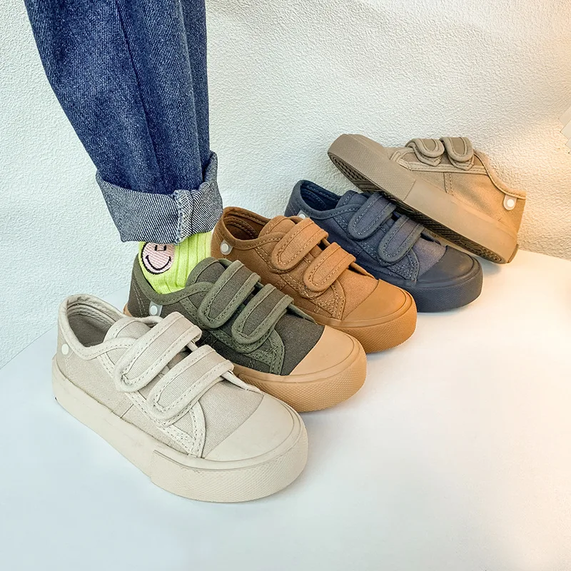 

Spring New Children Canvas Shoes Baby Soft Kindergarten Shoes Boys Girls Fashion Low-top Canvas Shoes