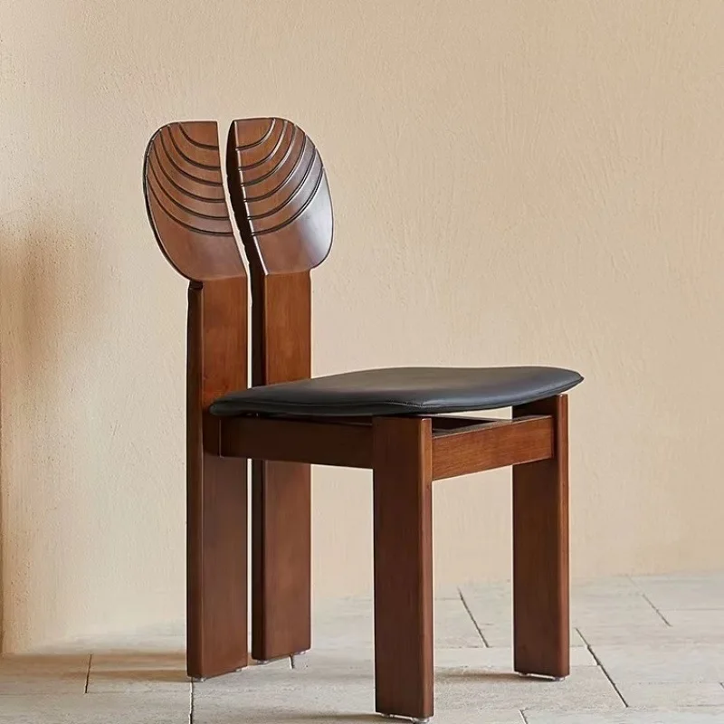 Sillas de comedor de descanso de mediados de siglo de madera, sala de estar, balcón, sillas de comedor antiguas, Muebles minimalistas Vintage para el hogar