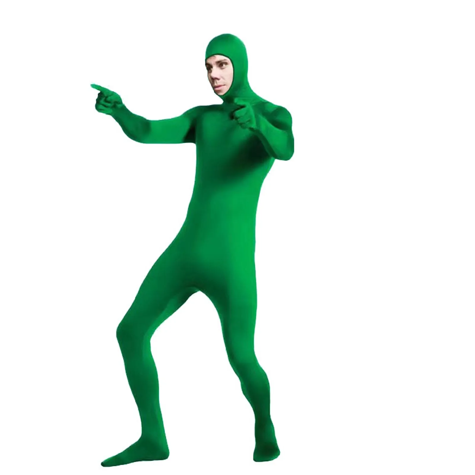 بدلة Zentai التأثيرية يوتار ملابس داخلية كاملة بدلة شاشة خضراء أزياء الهالوين بدلات ضيقة قطعة واحدة بدلة Catsuit جديدة