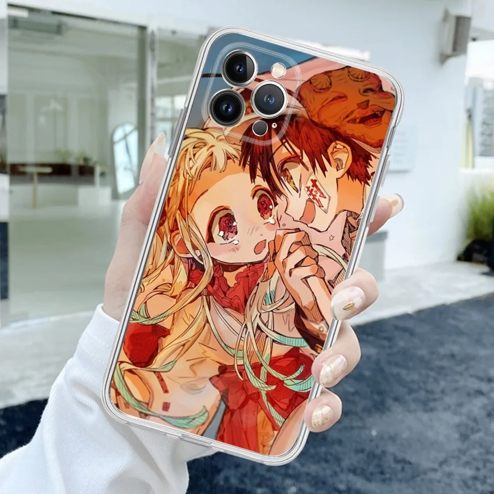 T-Toilet-bounds H-Hanako-kun Phone Case For iPhone 15 14 13 12 Mini 11 Pro XS Max X XR SE 6 7 8 Plus Soft Silicone Cover