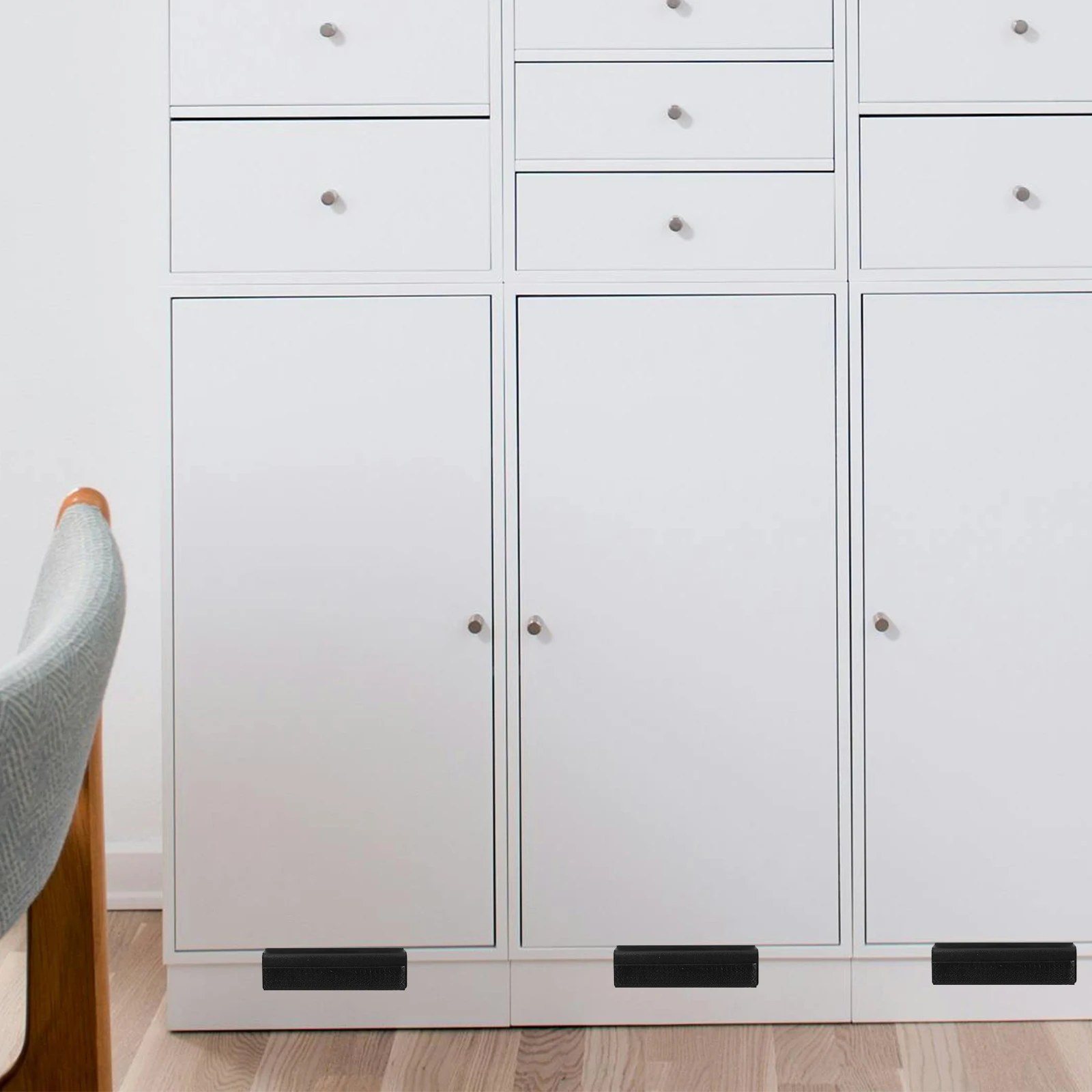 

Cabinet Drawer Foot Pull Hidden Design Multifunctional Durable Easy DIY Install Fits Various Styles Kitchen Trash Cabinet