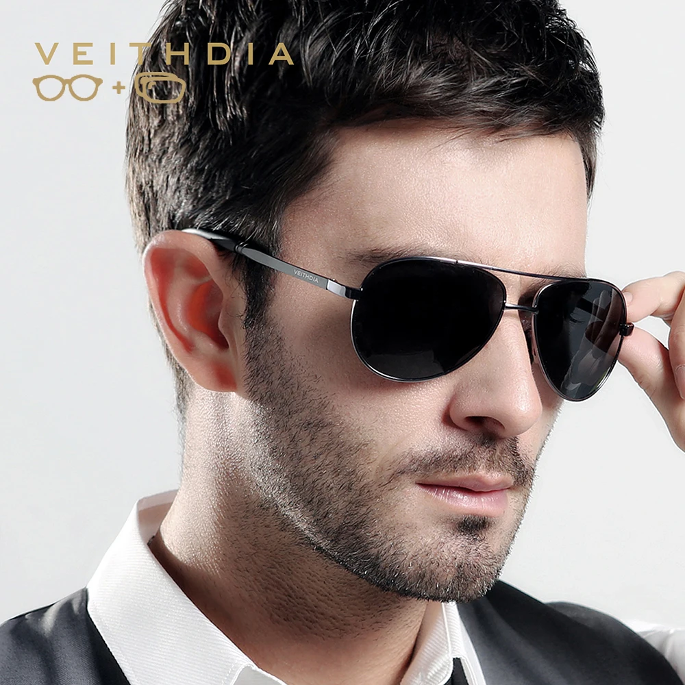 VEITHDIA New Arrival Customizable Men Prescription Sunglasses Polarized UV400 Outdoor Driving Myopia Glasses For Female VPX1306