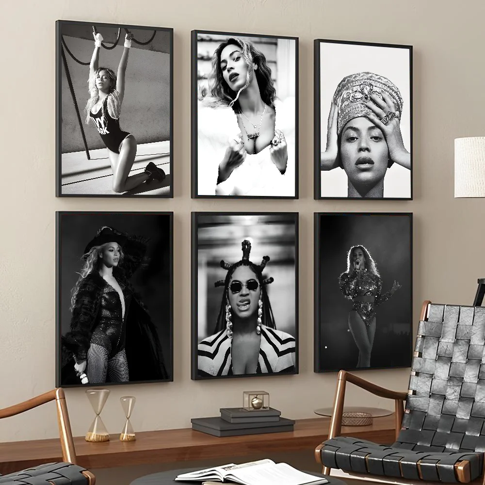 Beyonce Super Music Singer Star Poster Stickers Living Room Bedroom Entrance Cafe Wall Art Decoration Painting Room Home Decor