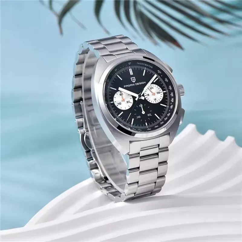 PAGANI DESIGN 2025 NEW Stainless Steel Sports Wristwatch Chronograph Watch for Man Luxury Men's Quartz Watches Waterproof 100M