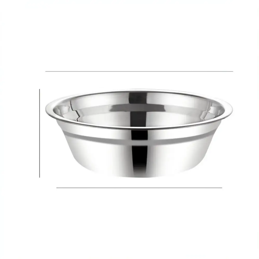 Versatile Stainless Steel Round Bowl For Yabei Kitchen Prep Basin Easy Clean Dining Hall Soup Dish Mixing Vessel