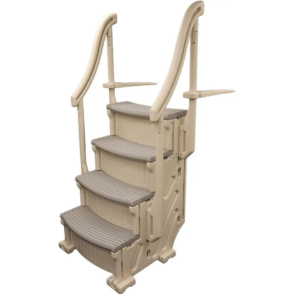 

Above Ground Pool Step with Grey Treads - Drop-in Base Step