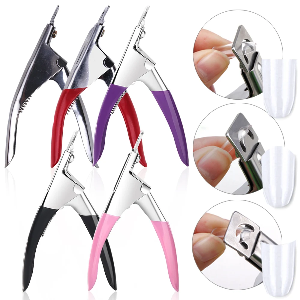 1Pcs Nail Capsule Cutter U Shaped False Acrylic Tips Edge Manicure Cutter Clipper Cut Professional Stainless Steel Nail Art Tool