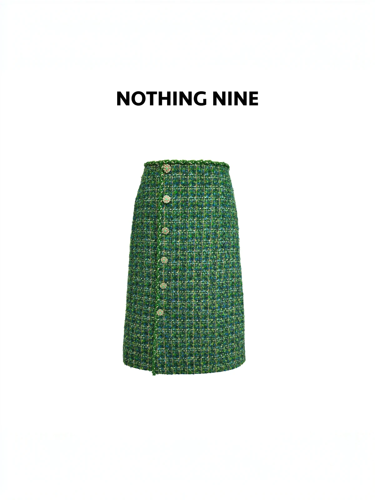 

Nothing Nine Field Forest Plaid Woolen Skirt Women's Autumn Season 00% Other Material f-length Skirt Faion Ladies