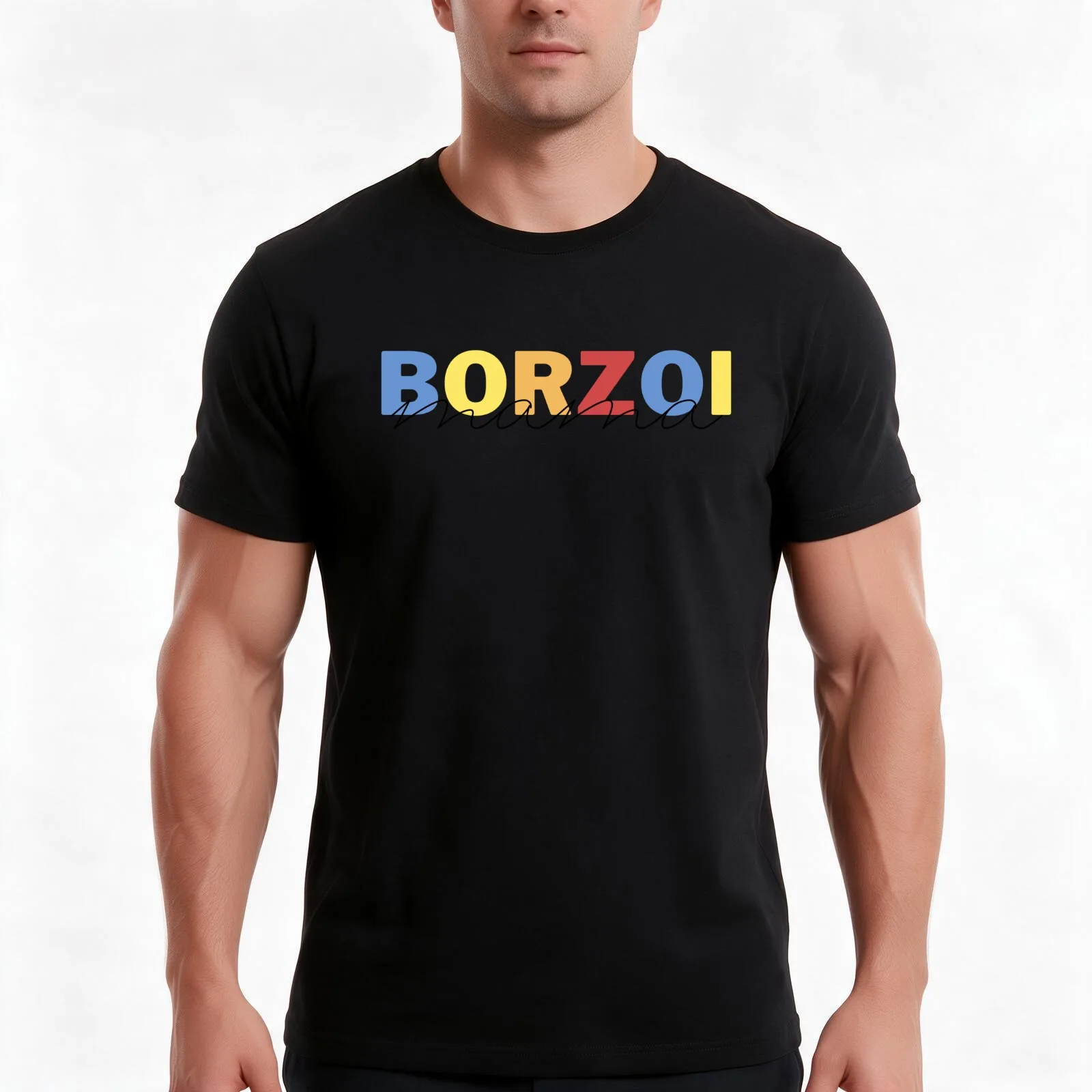 Borzoi Mom Dog Mom Gift Borzoi Mom Gift Sighthound T-Shirt, Summer Casual Cotton Tee, Oversized Streetwear Tops, 100% Cotton