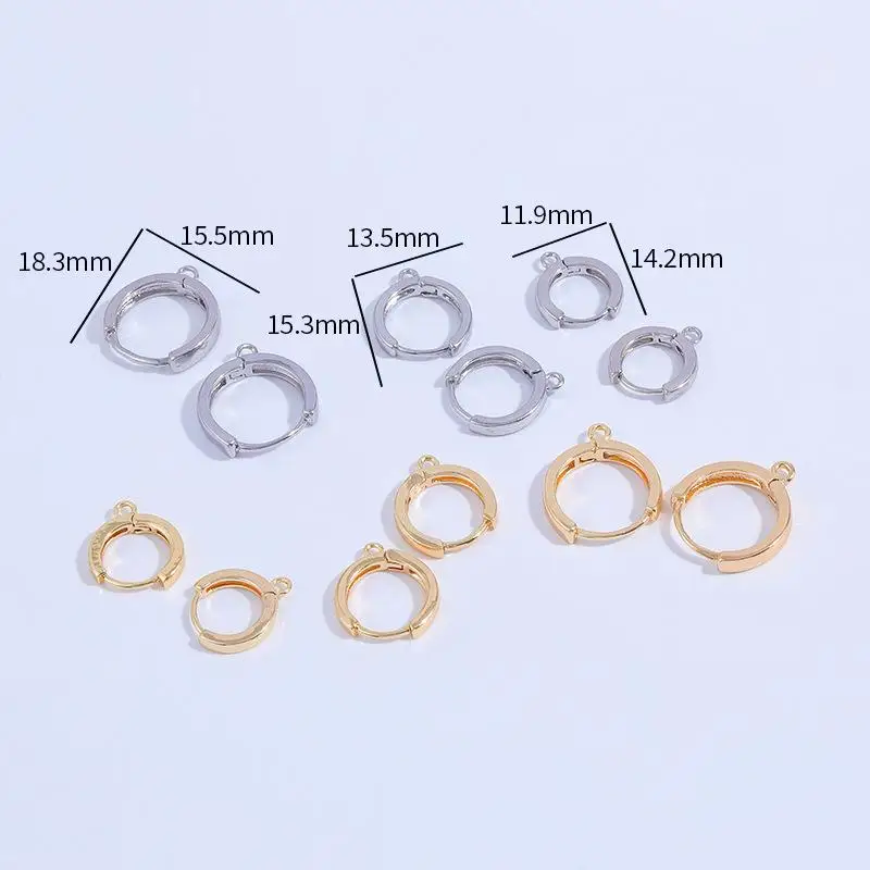 Round Earring Clasps Accessories,Clasps For Earrings,For Earring Making Supplies,DIY Jewelry Making Materials