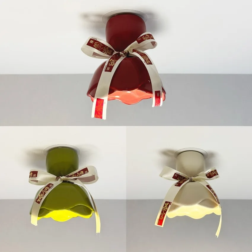 Cream-style Handheld Flower Embedded Ceiling Lights Balcony Spotlights Restaurant Flower Shop Decorative Colorful ceiling lamps
