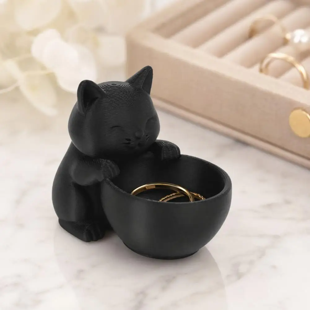 Cat Shape Plant Pot 3d Printed Cat Ornament Plant Pot Matte Frosted Surface Desk Holder Home Decor Office Plant for Succulents