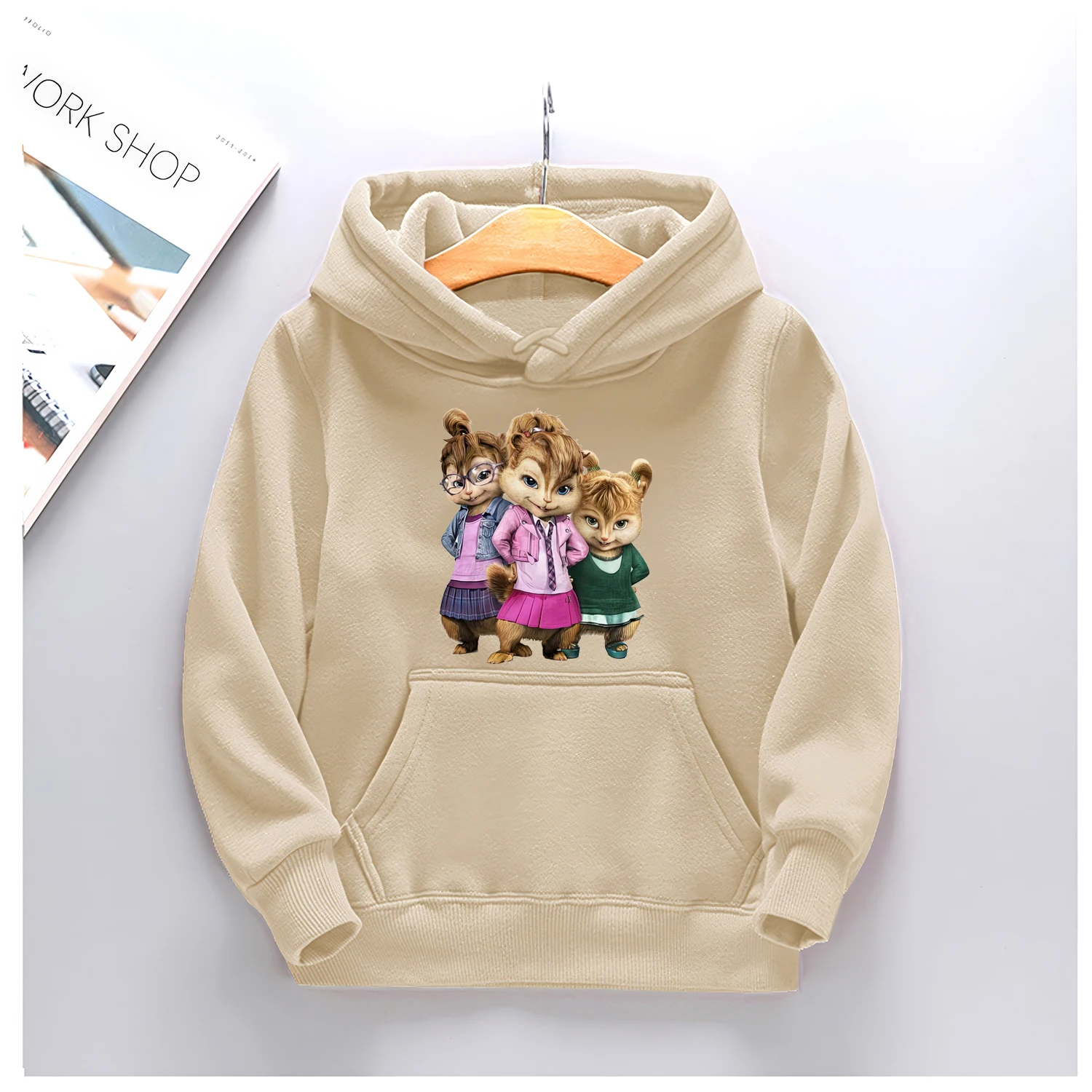 Alvin and The Chipmunks For 4-14 Years Children's Kids Cute Boys Girls Sweatshirt Soft Casual Vintage Brushed Cloth Hoodies Top