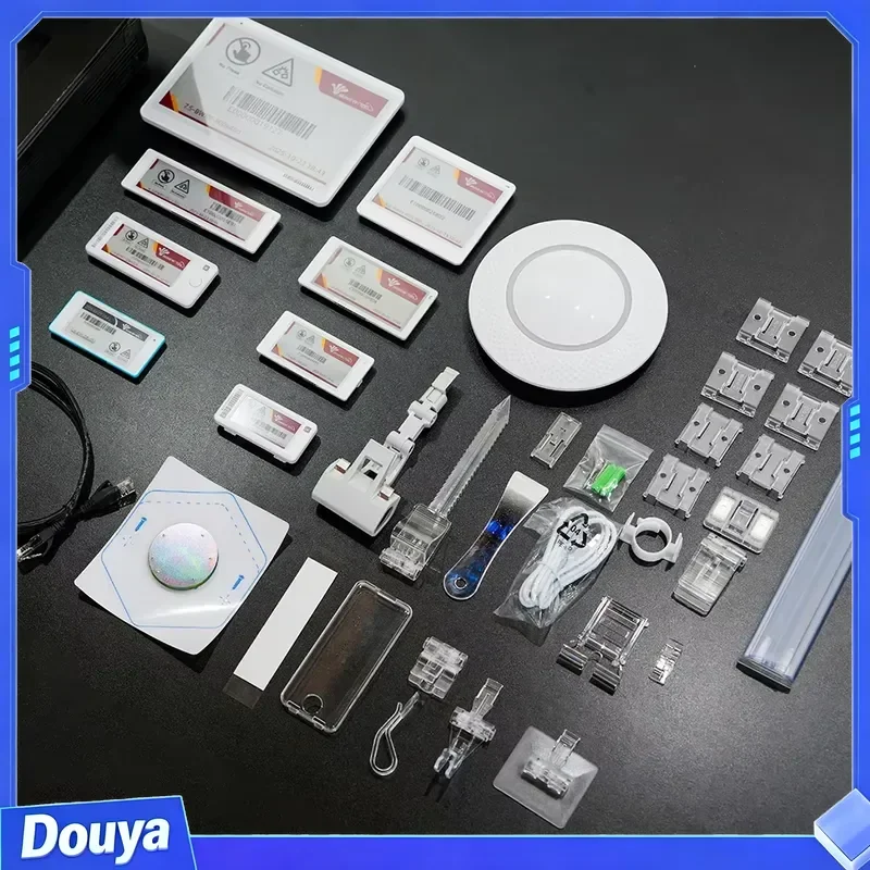 MinewTag Portable ESL Box Ble Test Sample Labels with Gateway APP Price Tags 2.1inch 7.5inch Electronic Shelf Label Demo Kit