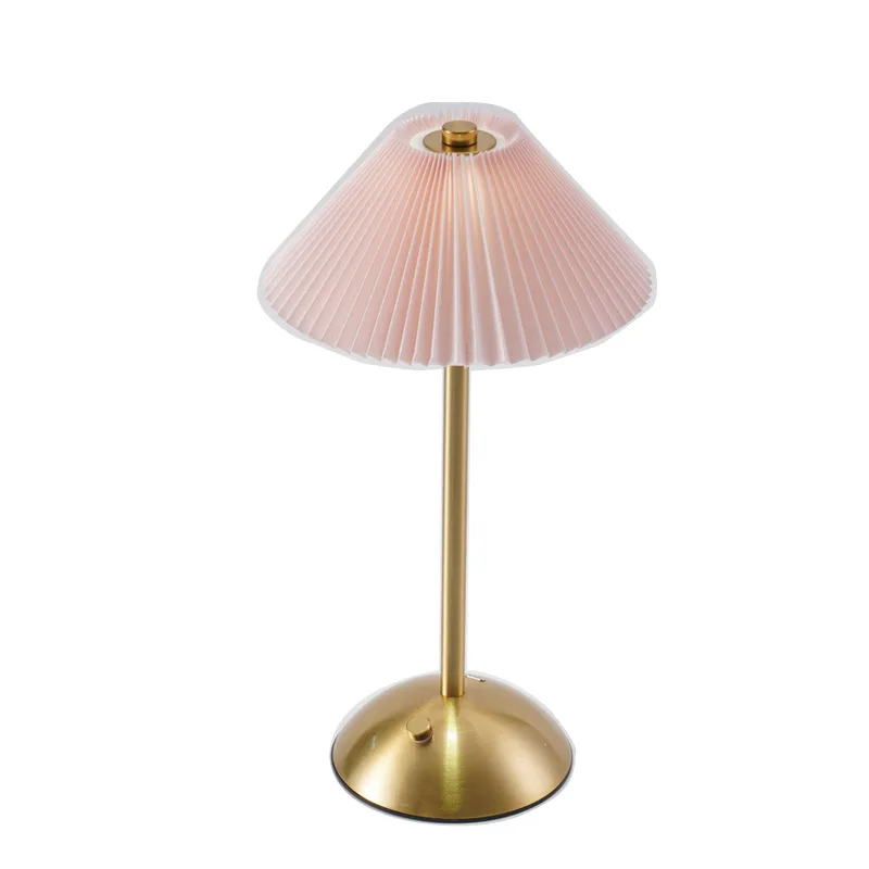 

Light luxury metal creative mushroom dimming night light bedroom bedside desktop warm umbrella table lamp