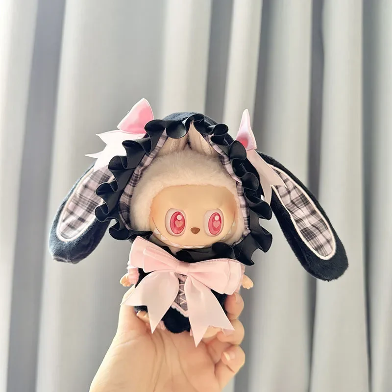 Idol Butter's Clothing for Kids, Rabbit Onesie, Plush Outfit Accessrespiration, Labubu V2 V1, 17cm, Gift