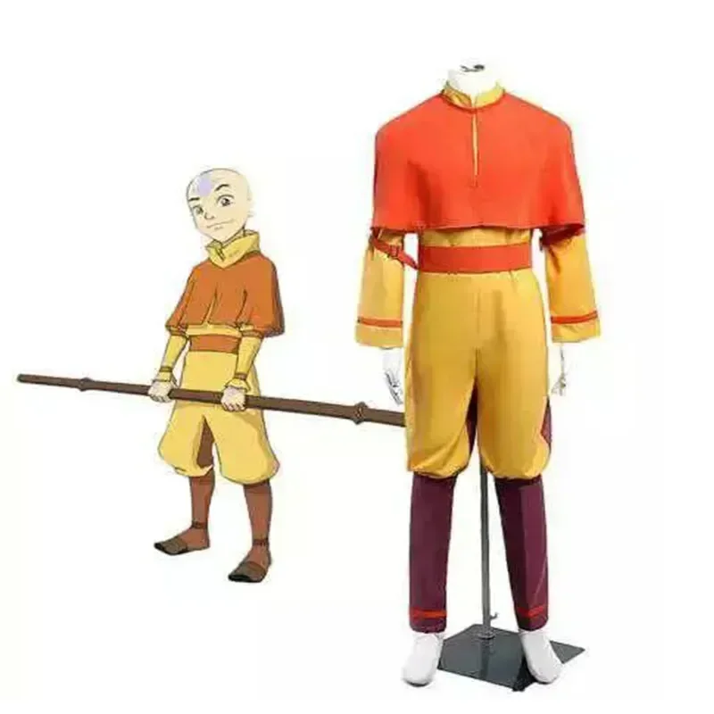 Disfraz de Cosplay de Anime Avatar: La Leyenda de Aang, Bumi, Avatar Aang, Disfraz de Cosplay Personalizado para Halloween